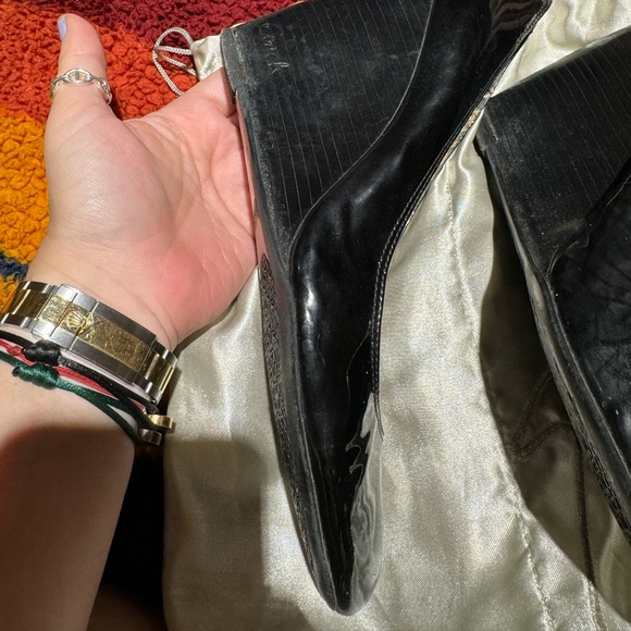 Coach patent leather black wedge 9 - Picture 4 of 5